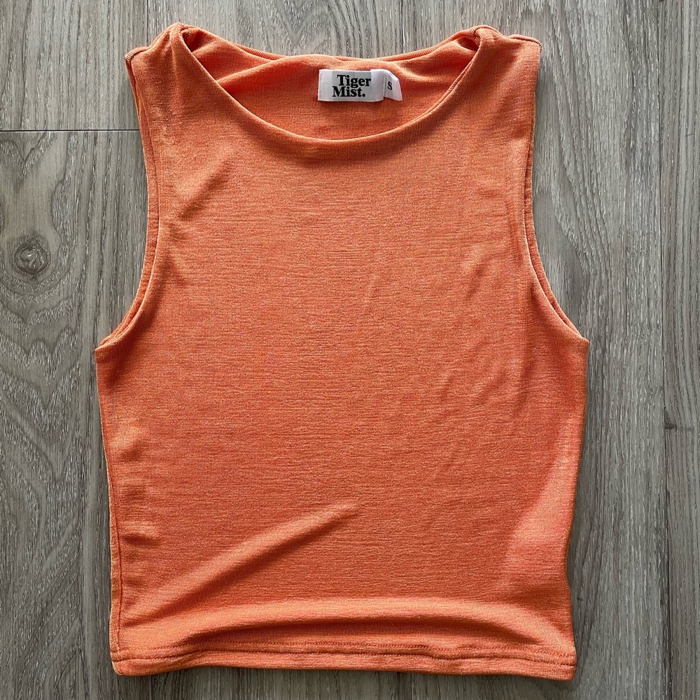 Tiger Mist Vibrant Orange Tank Top